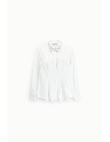 Chemise à col et manches longues ornés de bijoux Dixie