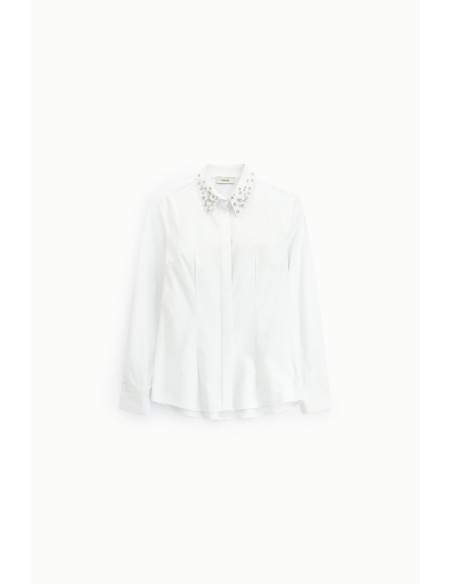 Chemise à col et manches longues ornés de bijoux Dixie
