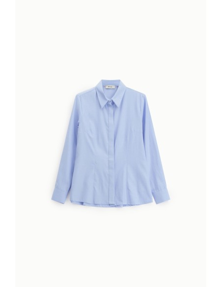 Chemise à col classique et boutons cachés Dixie