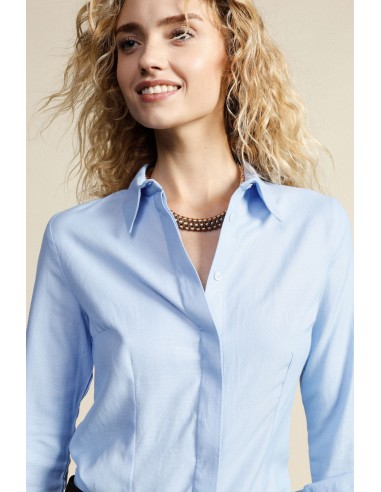 Chemise à col classique et boutons cachés Dixie
