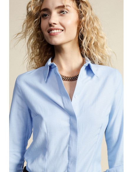 Chemise à col classique et boutons cachés Dixie