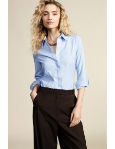 Chemise à col classique et boutons cachés Dixie