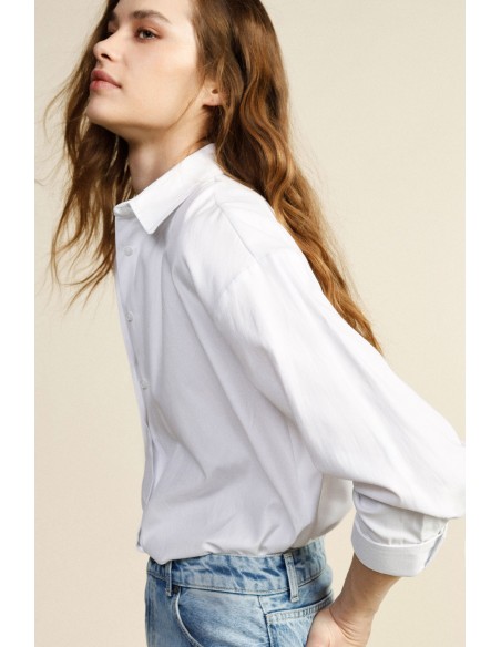 Chemise large à col classique et manches 3/4 Dixie