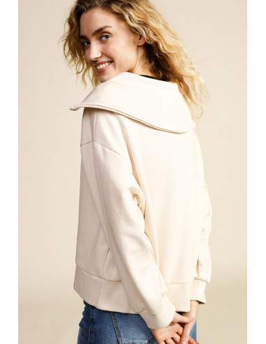 Sweatshirt Zip Neck Polo Neck Long Sleeves Dixie