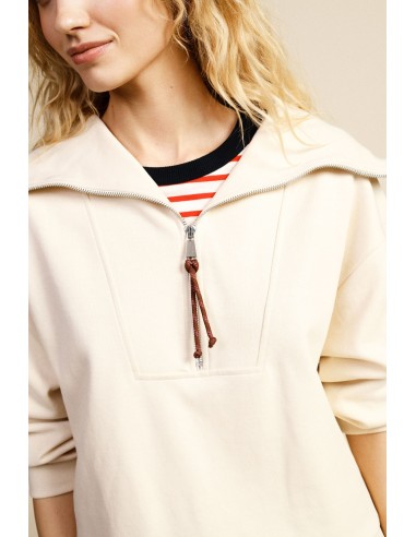 Sweatshirt Zip Neck Polo Neck Long Sleeves Dixie