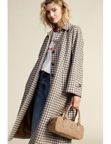 Manteau à carreaux avec poches latérales Dixie