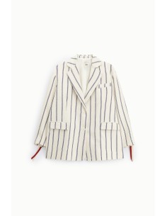 Blazer rayé avec poches frontales et fentes Dixie