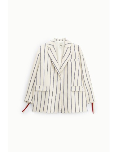Blazer rayé avec poches frontales et fentes Dixie