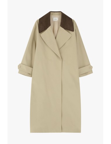 Trench long avec détails contrastants Dixie
