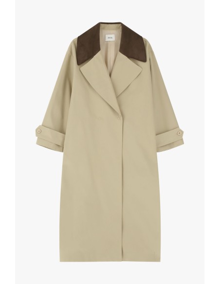 Lange trenchcoat met contrasterende details Dixie