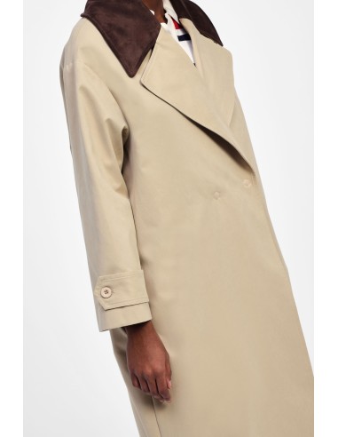 Trench long avec détails contrastants Dixie