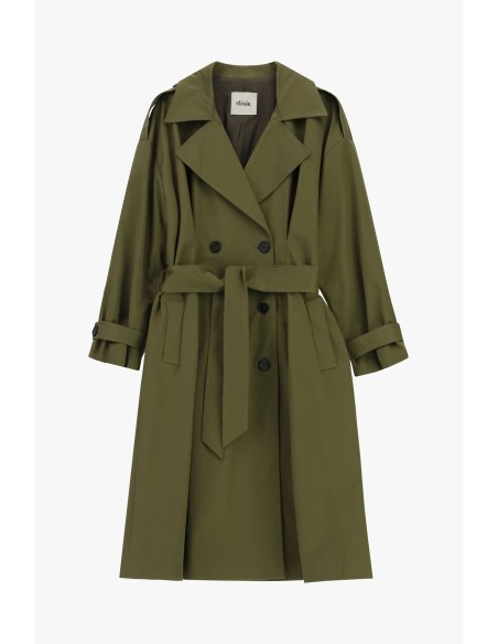 Trench double boutonnage avec ceinture et larges revers Dixie