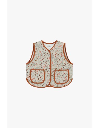 Gilet sans manches à motif floral avec boutons Dixie