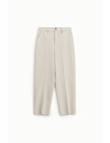 Pantalon cropped taille haute avec pli frontal Dixie