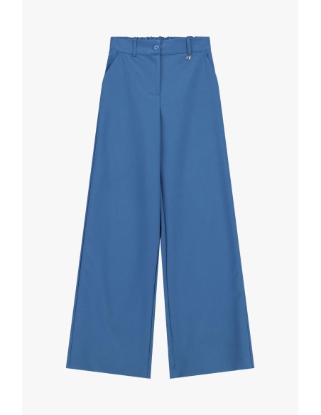 Pantalon palazzo taille haute à pinces Dixie