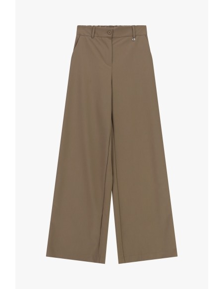 Pantalon palazzo taille haute à pinces Dixie
