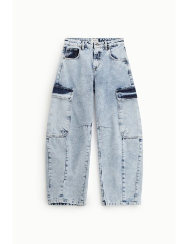 Balloon-fit jeans met cargozakken en Dixie-riem
