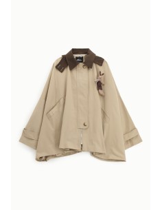 Oversized korte jas met ritssluiting en contrasterende kraag Dixie 2