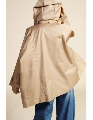 Manteau court oversize à fermeture zippée et col contrastant Dixie