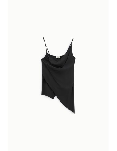 Top asymétrique avec drapé et bretelles fines Dixie