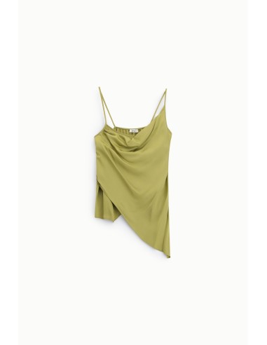 Asymmetrische top met drapering en dunne schouderbandjes Dixie