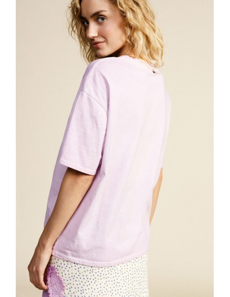 T-shirt ample à imprimé NYC et col rond Daily Dixie