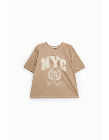T-shirt ample à imprimé NYC et col rond Daily Dixie