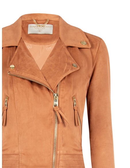 Veste biker en simili-daim Rinascimento