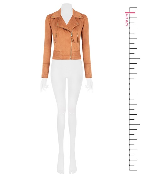 Rinascimento suède imitatie leren bikerjack