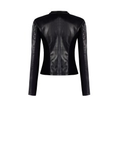 Veste en similicuir avec empiècements latéraux en maille Rinascimento 2