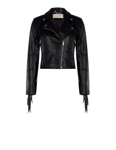 Blouson en similicuir à franges Rinascimento