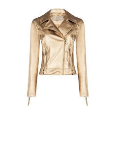 Veste perfecto en simili-cuir métallisé Rinascimento