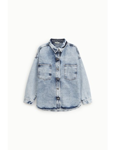 Chemise large en denim avec poches plaquées Dixie