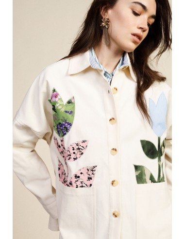 Blazer avec appliques florales et poches avant Dixie