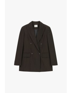 Dixie dubbelrijige blazer met krijtstreep en klepzakken 2