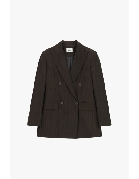 Blazer croisé à rayures et poches à rabat Dixie
