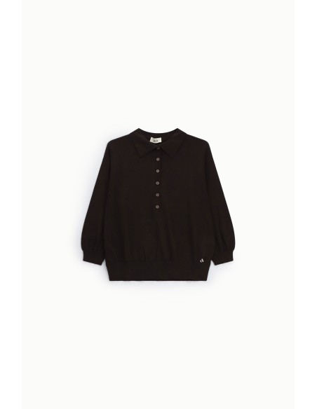Pull-over avec col et boutons Dixie