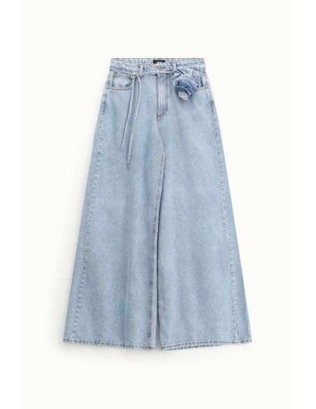 Jean à jambes larges avec ceinture assortie Dixie