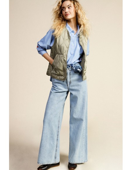 Jean à jambes larges avec ceinture assortie Dixie
