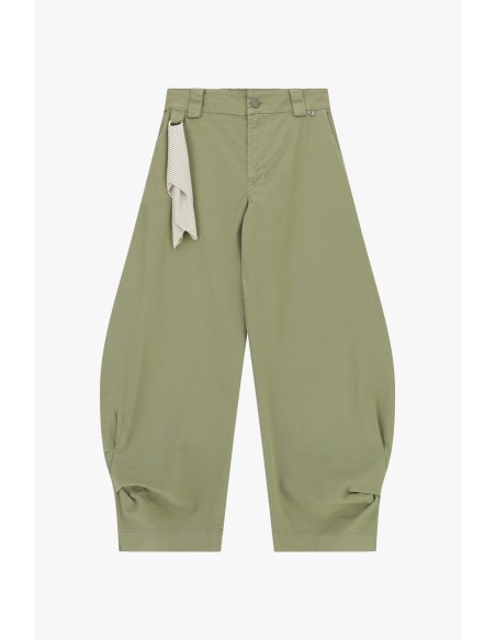 Pantalon palazzo avec foulard latéral noué Dixie