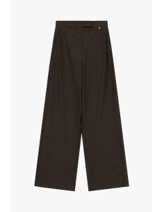 Dixie pantalon met wijde pijpen en krijtstreep, met normale taille 2