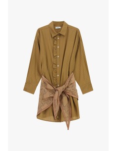 Robe courte à rayures avec ceinture à nœud Dixie 2
