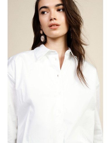 Cropped overhemd met lange mouwen en klassieke kraag Dixie