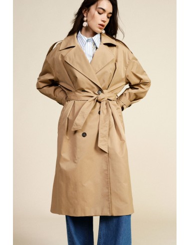 Trench double boutonnage avec ceinture et larges revers Dixie