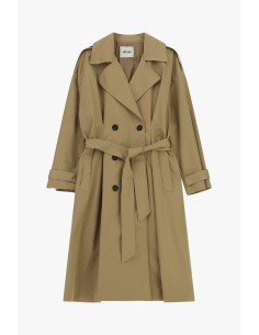 Dixie trenchcoat met dubbele rij knopen, riem en brede revers 2
