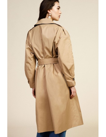 Trench double boutonnage avec ceinture et larges revers Dixie