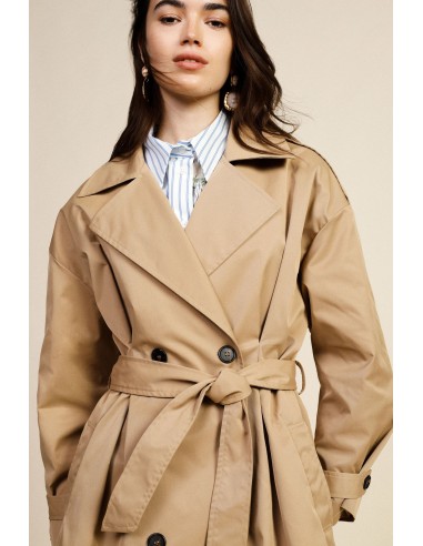 Trench double boutonnage avec ceinture et larges revers Dixie
