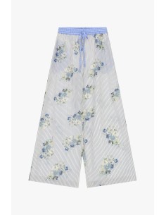 Pantalon palazzo rayé à motif floral Dixie 2