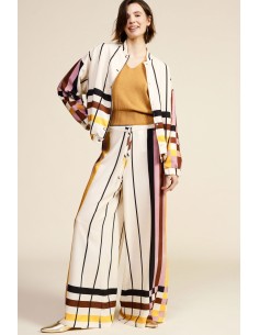 Pantalon palazzo à motifs rayés Dixie