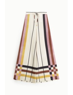 Pantalon palazzo à motifs rayés Dixie 2